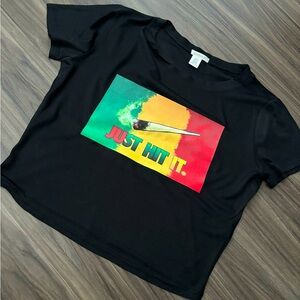 Weed Just Hit it  Quote 420 stoner crop top